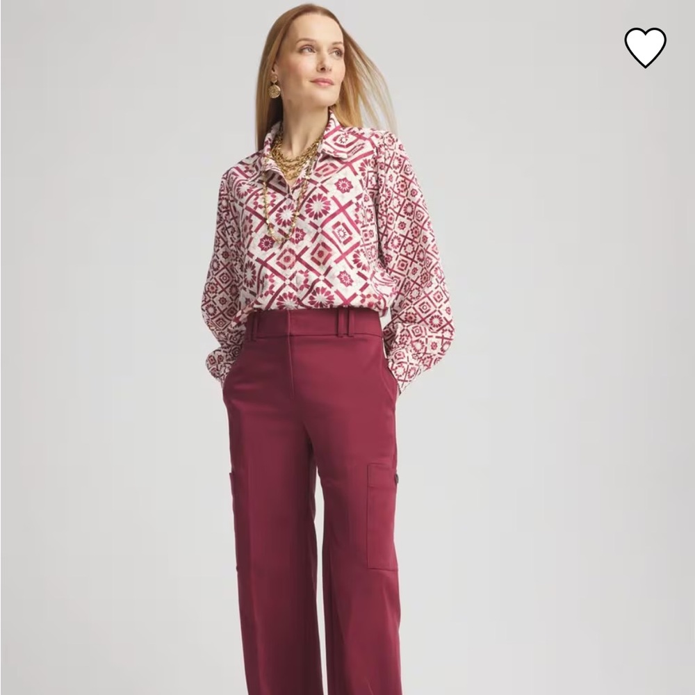 Burgundy Cargp Pants